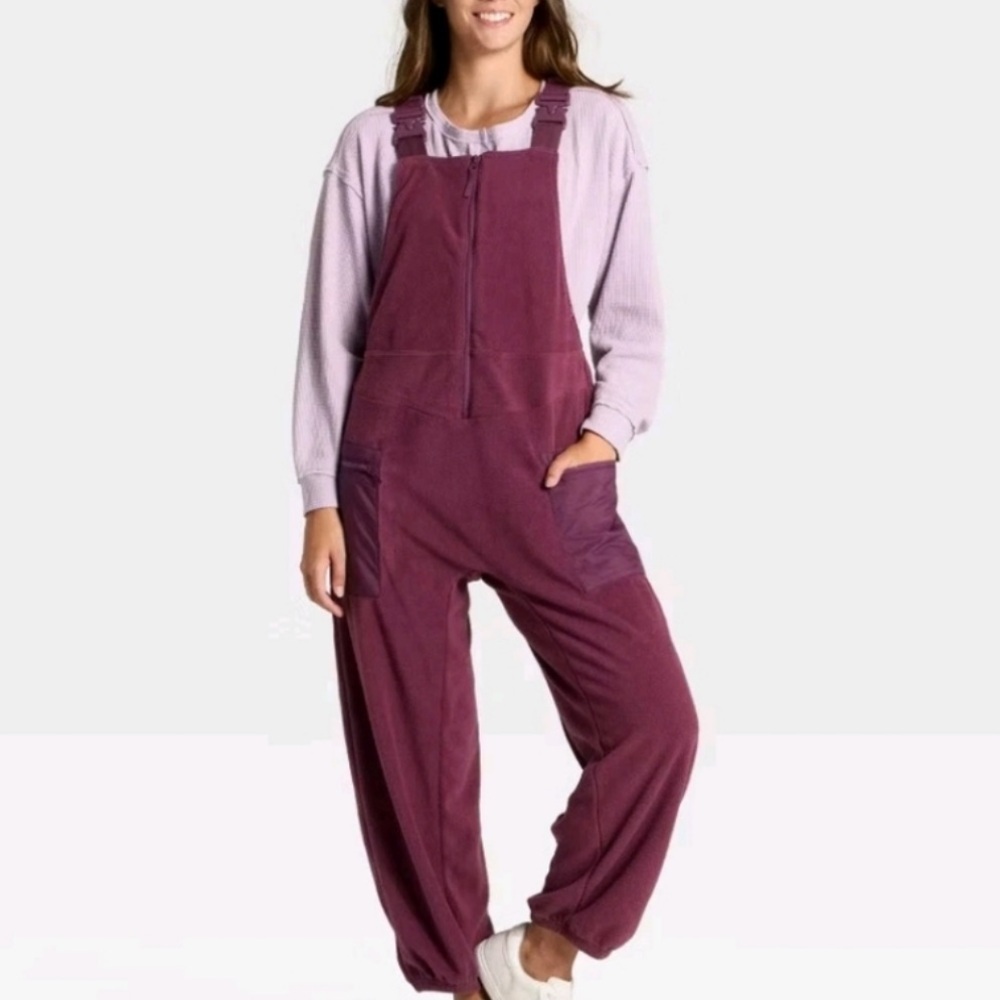 Women's High Pile Fleece Overalls - JoyLab XS
